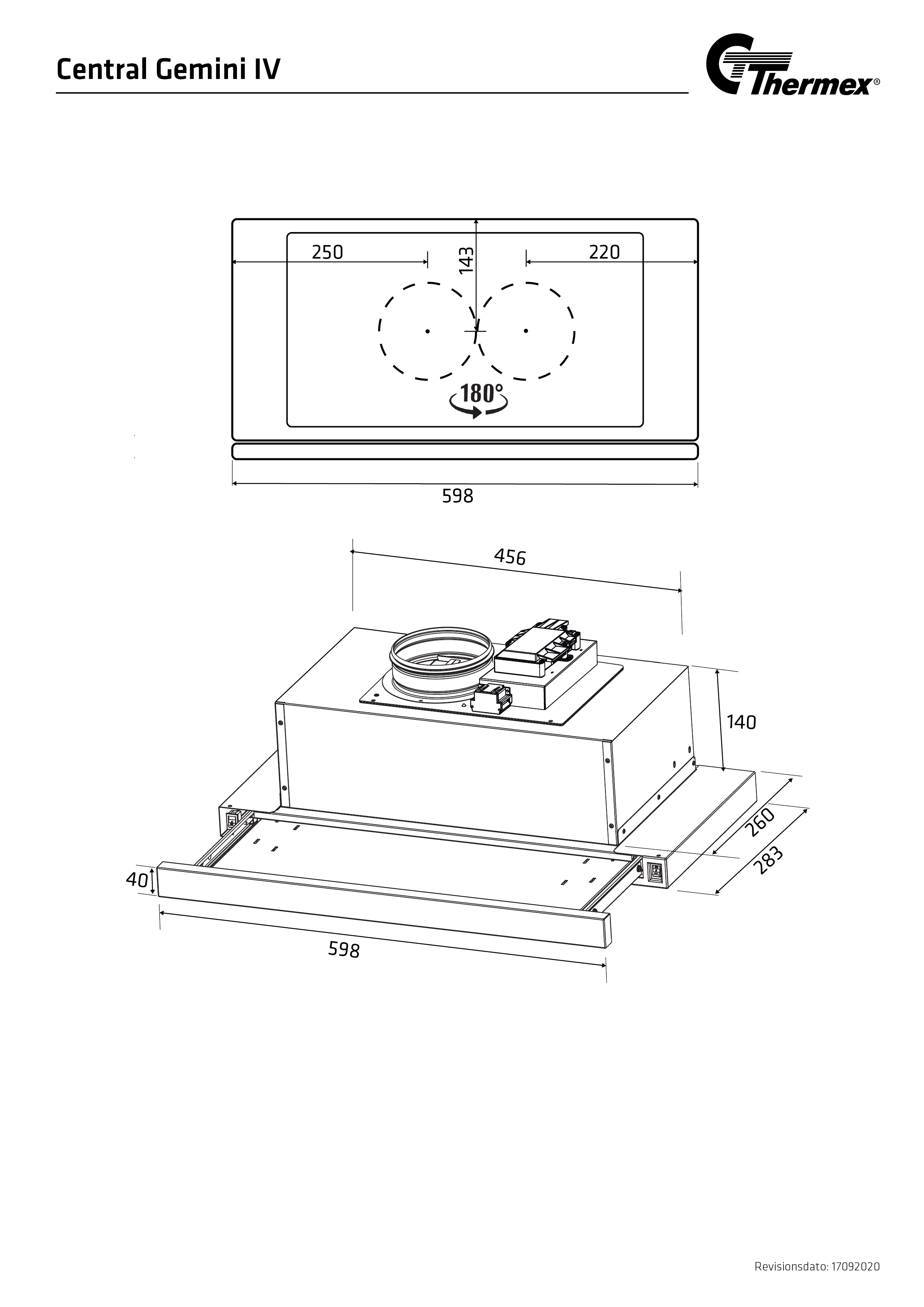 Central Gemini IV, 600 mm, white